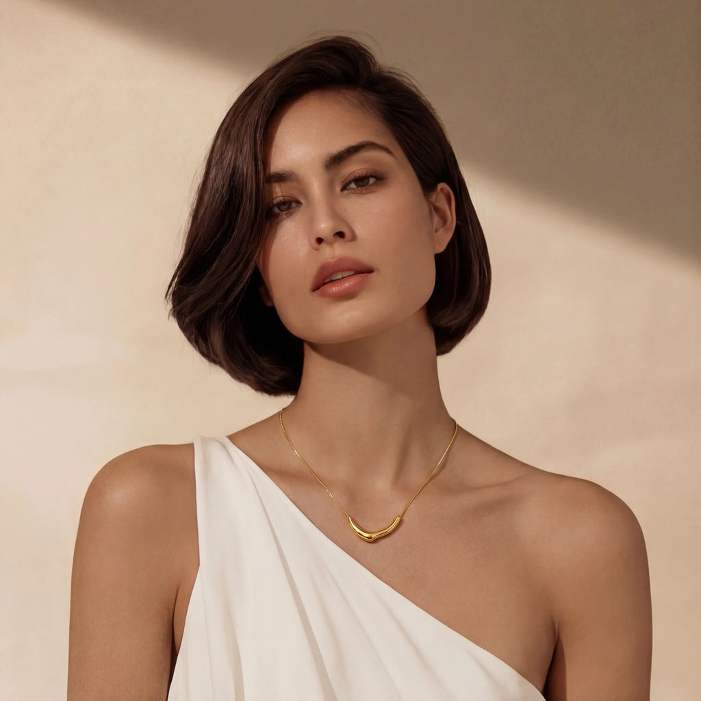 Curve Statement Necklace by LETICI & CO