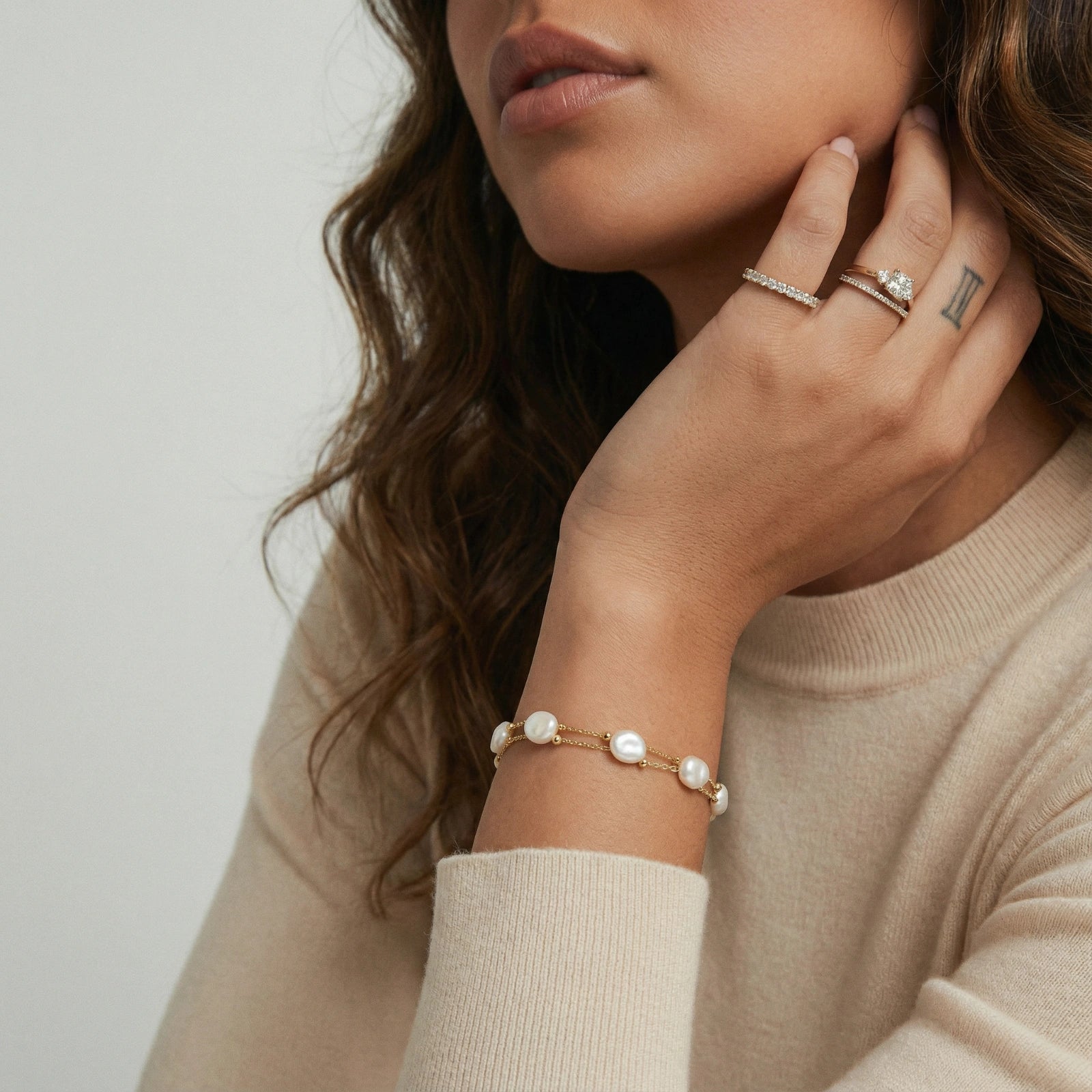 Baroque Pearl Layered Bracelet by LETICI & CO