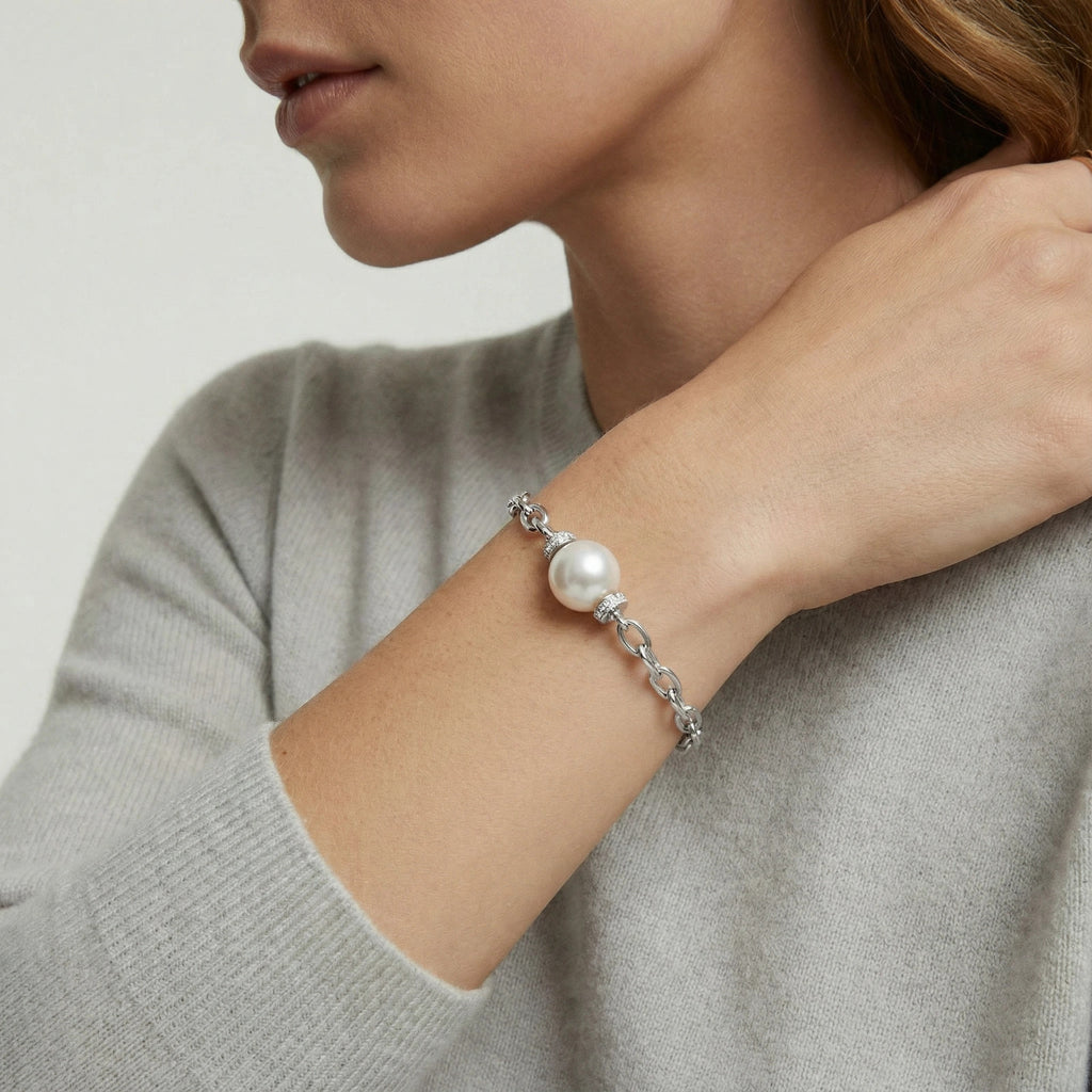 Pearl Chain Bracelet by LETICI & CO