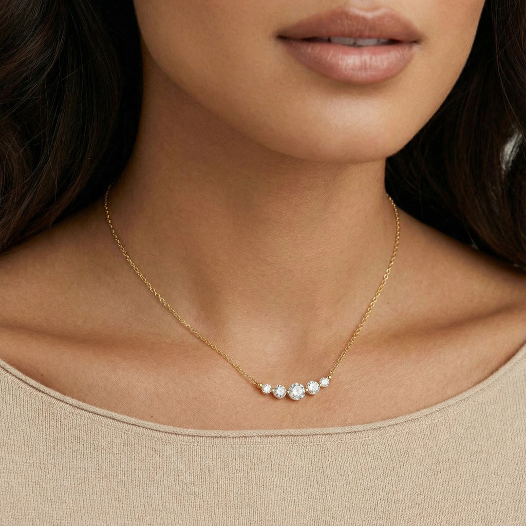 Golden Arc Necklace by LETICI & CO