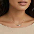 Golden Arc Necklace by LETICI & CO
