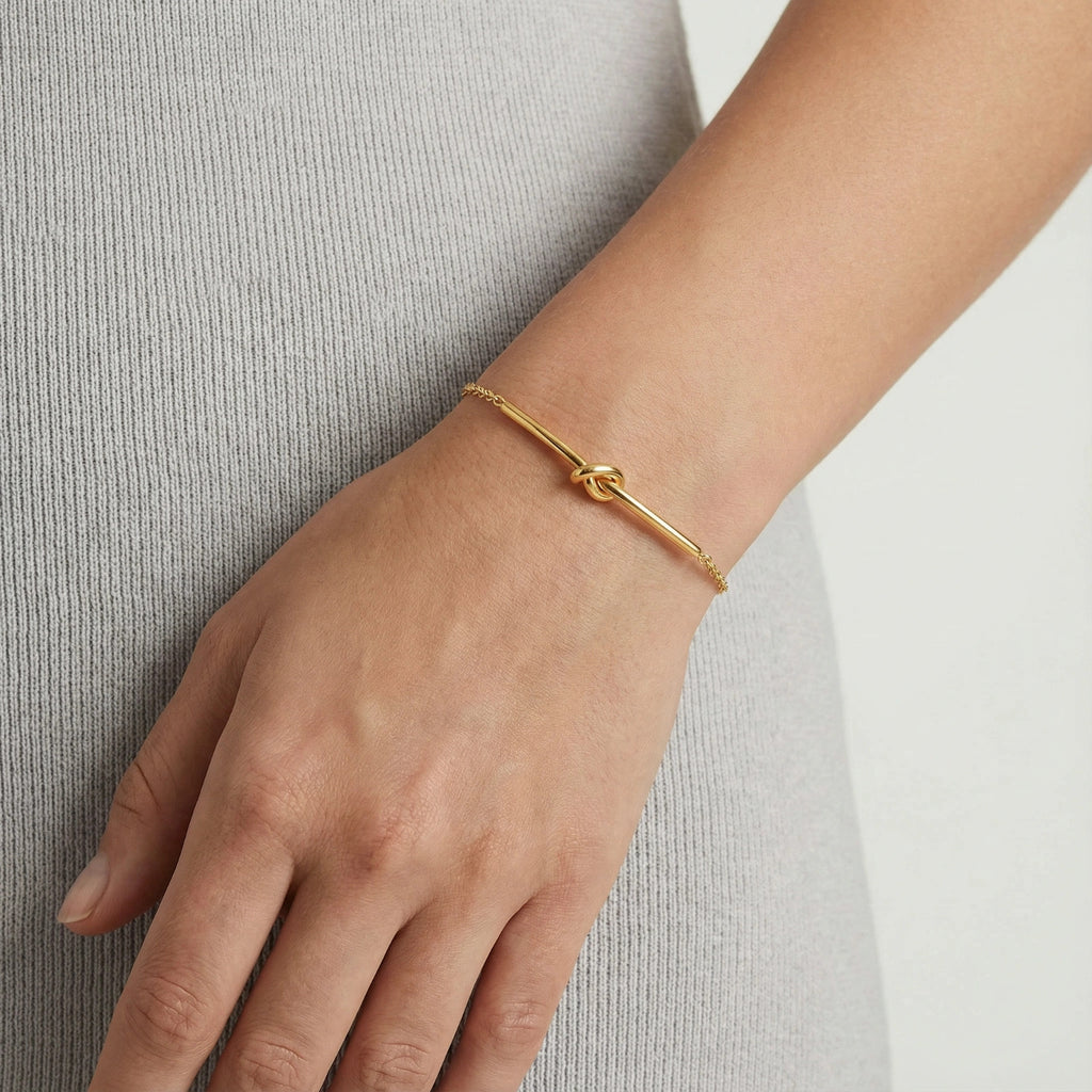 Twisted Knot Bar Bracelet by LETICI & CO
