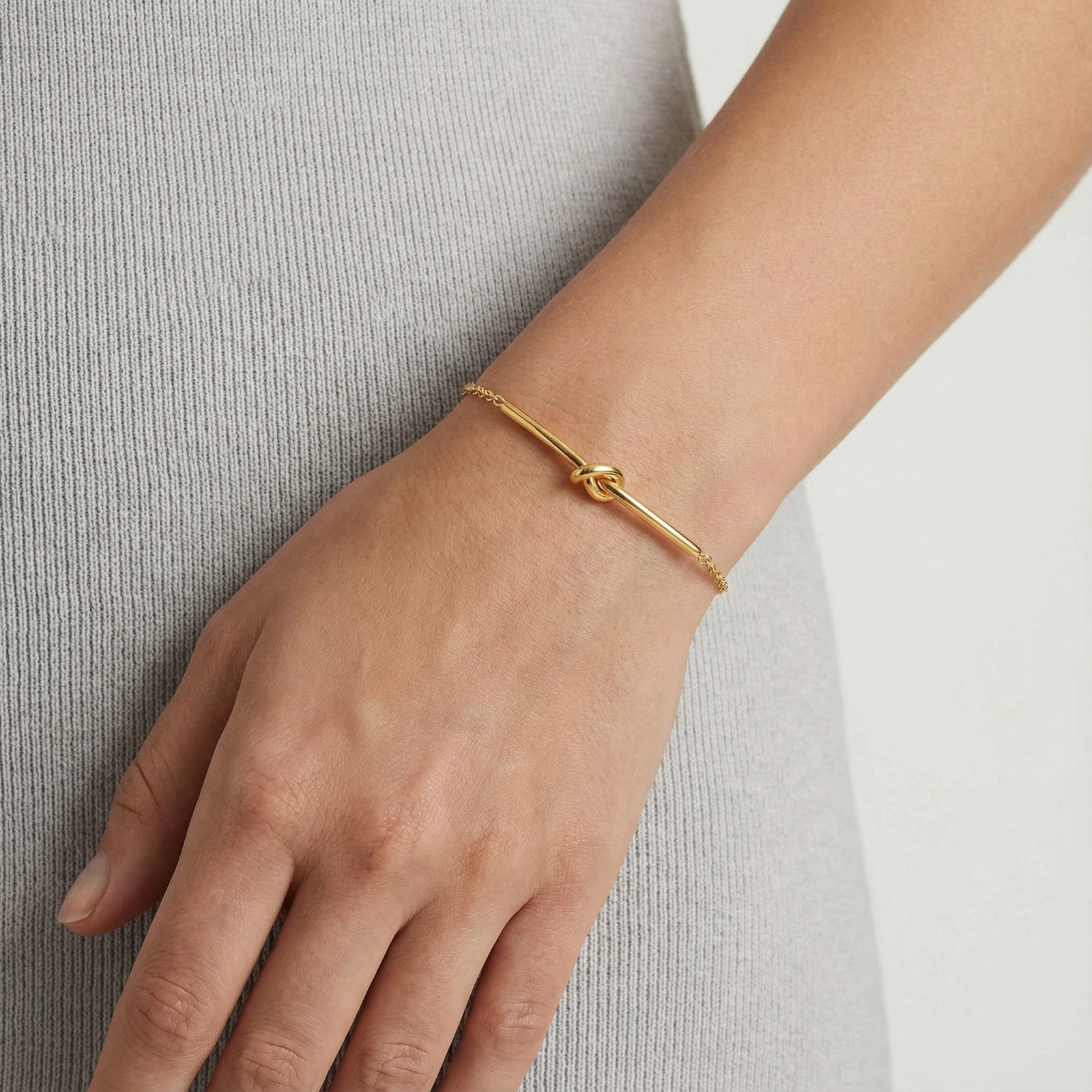 Twisted Knot Bar Bracelet by LETICI & CO