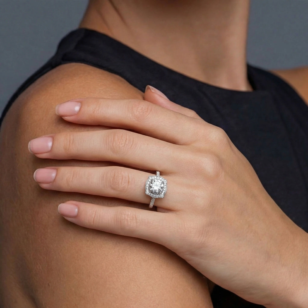 Vintage Crown Moissanite Ring by LETICI & CO