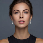 Twisted Infinity Halo Moissanite Earrings by LETICI & CO