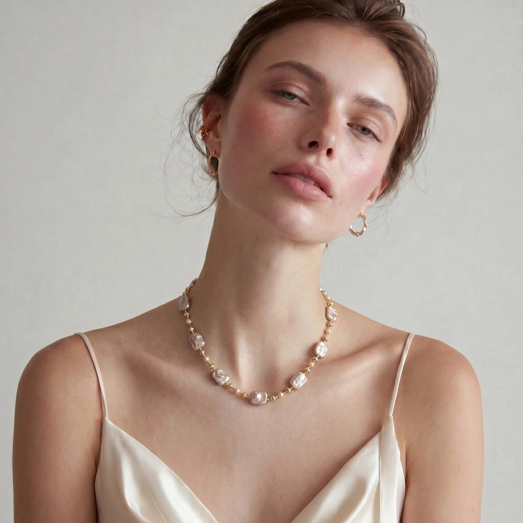Iridescent Pearl Chain by LETICI & CO