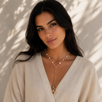 Golden Pearl Lariat by LETICI & CO