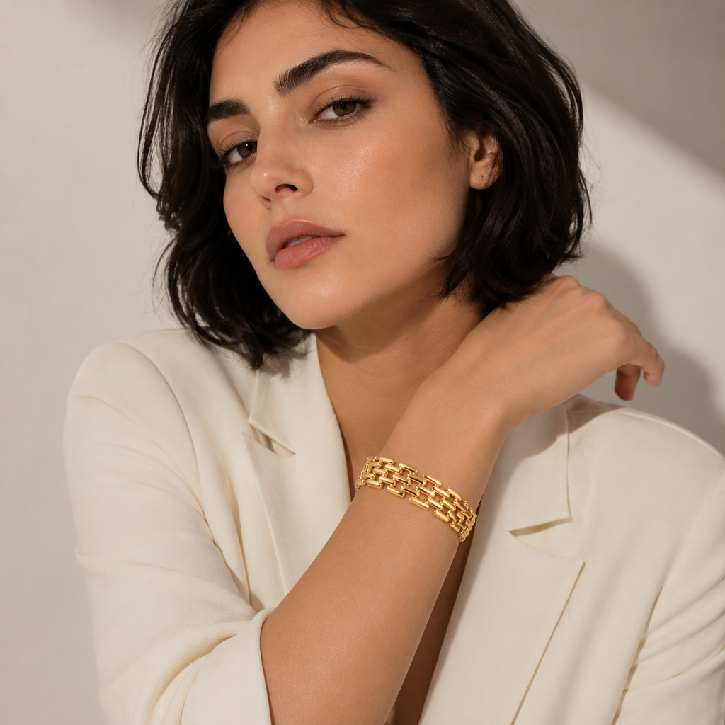 Grid Link Bracelet by LETICI & CO